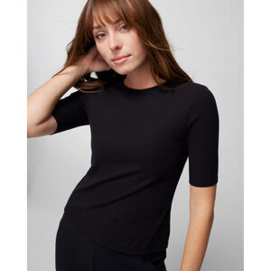 Soma Ribbed Crew Neck Tee Size M Black Brand New With Tags